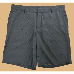 Nike Golf Mens Dri-Fit Standard Fit Gray Striped Shorts 38